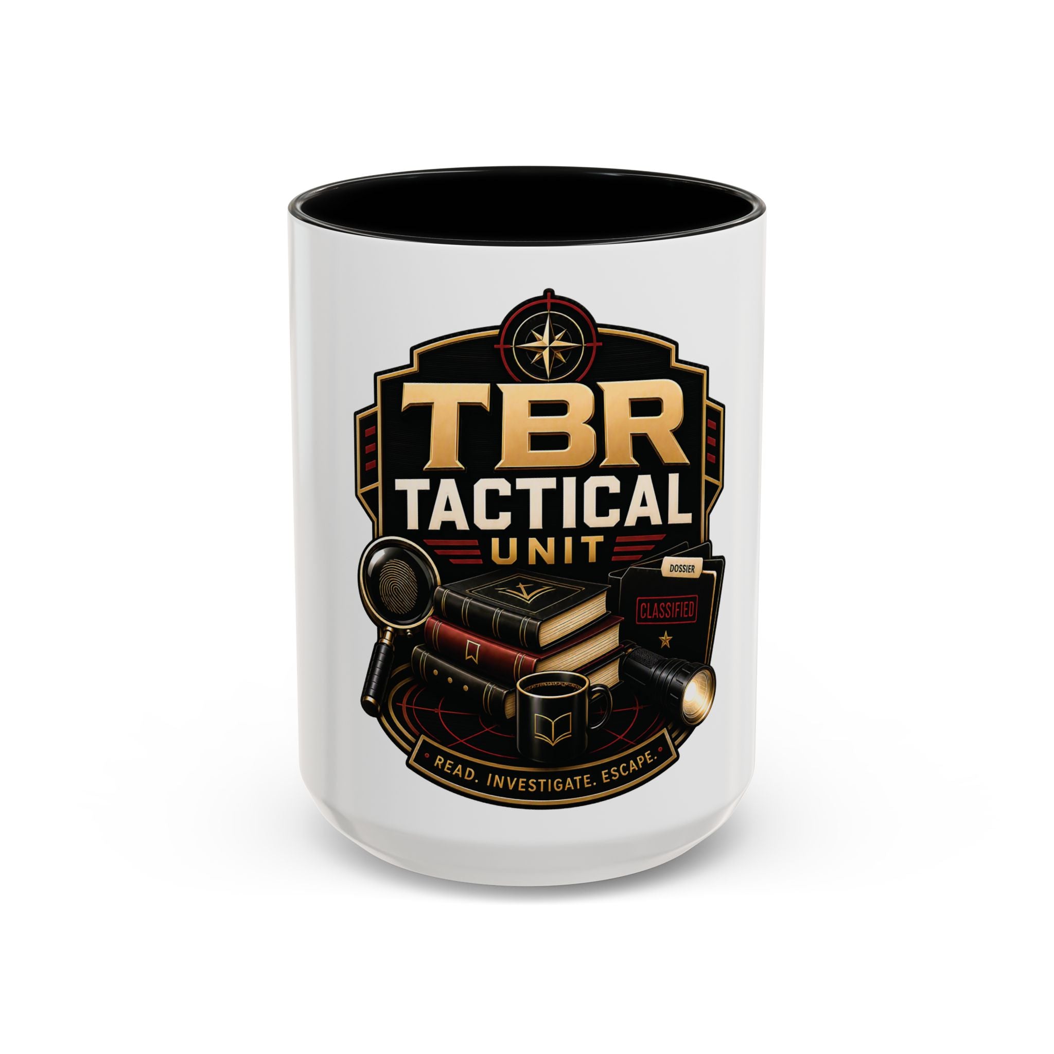 TBR Tactical Unit Coffee Mug — Detective Reading & Investigation Themed Accent Mug (11/15 oz)