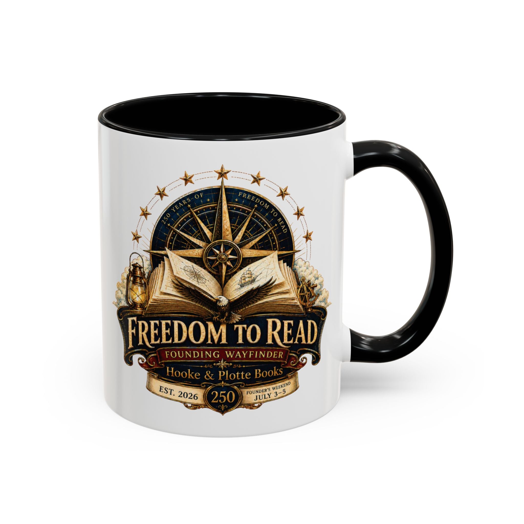 Freedom to Read Coffee Mug — Founding Wayfinder Literary Travel Mug (11/15oz)