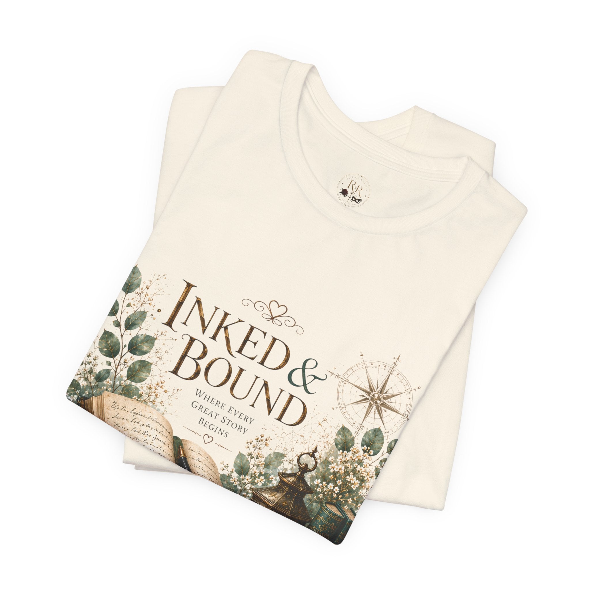 Inked & Bound Booklover T‑Shirt – Vintage Open Book Graphic