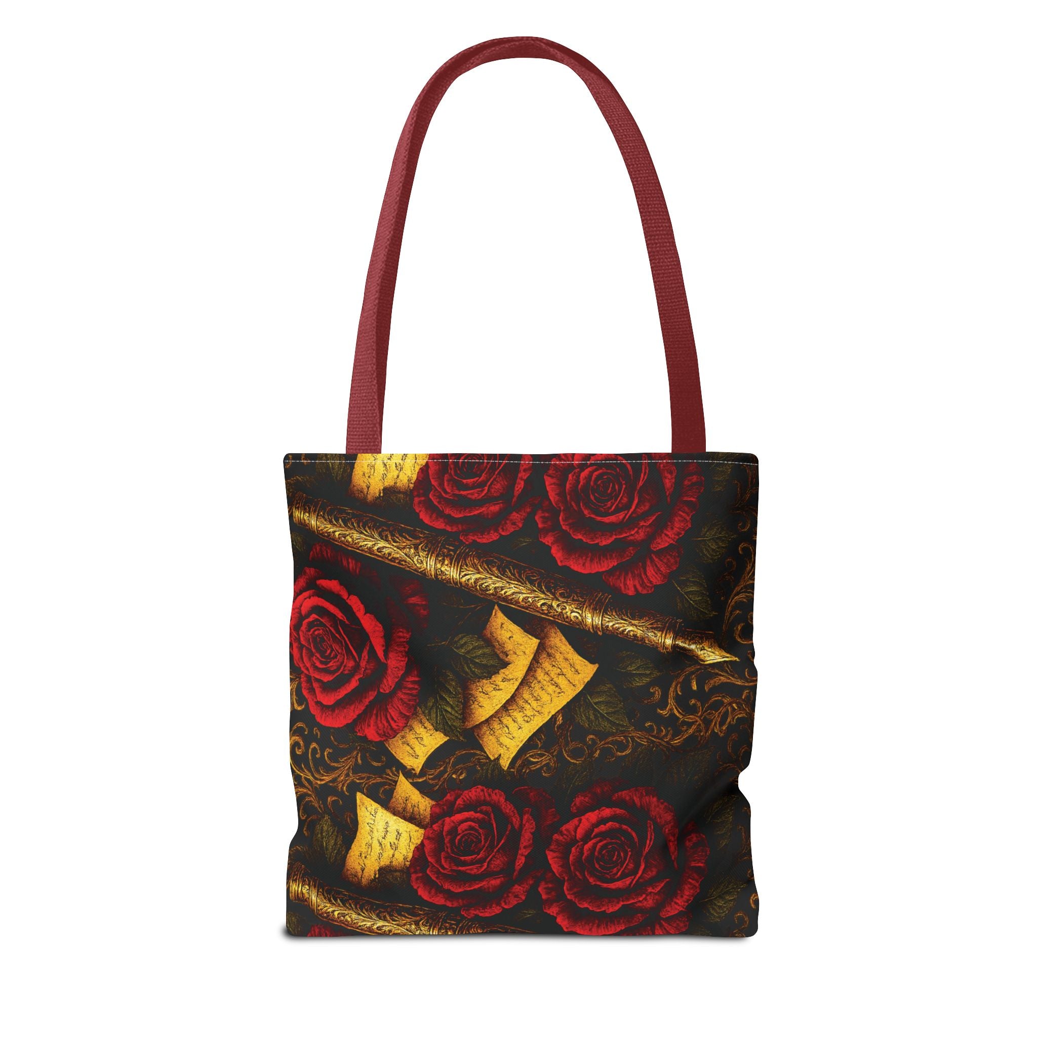 Bookish Rose Tote Bag — "The Pages Between Books" Literary Shopper