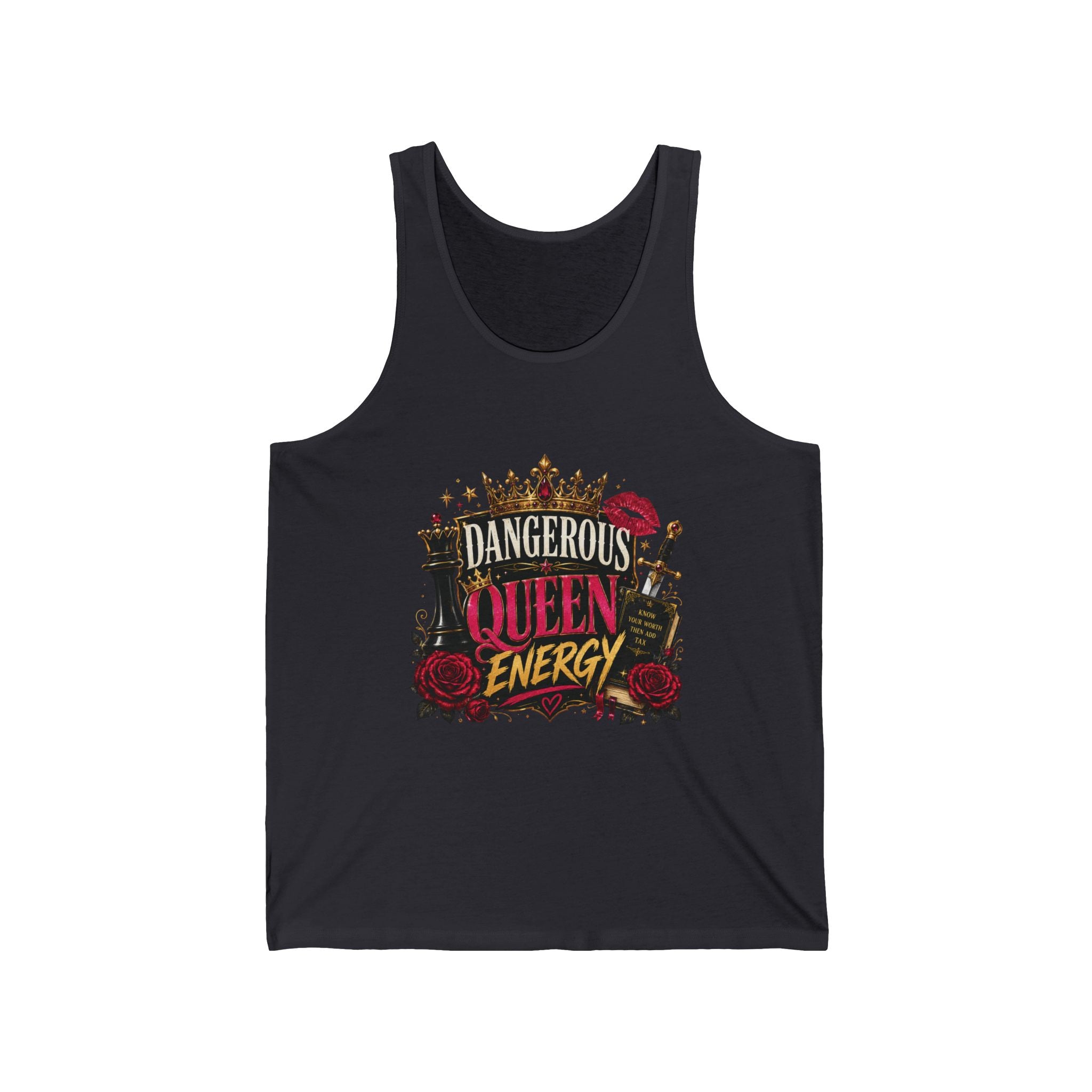 Dangerous Queen Energy Tank Top — Bold Feminine Crown Graphic