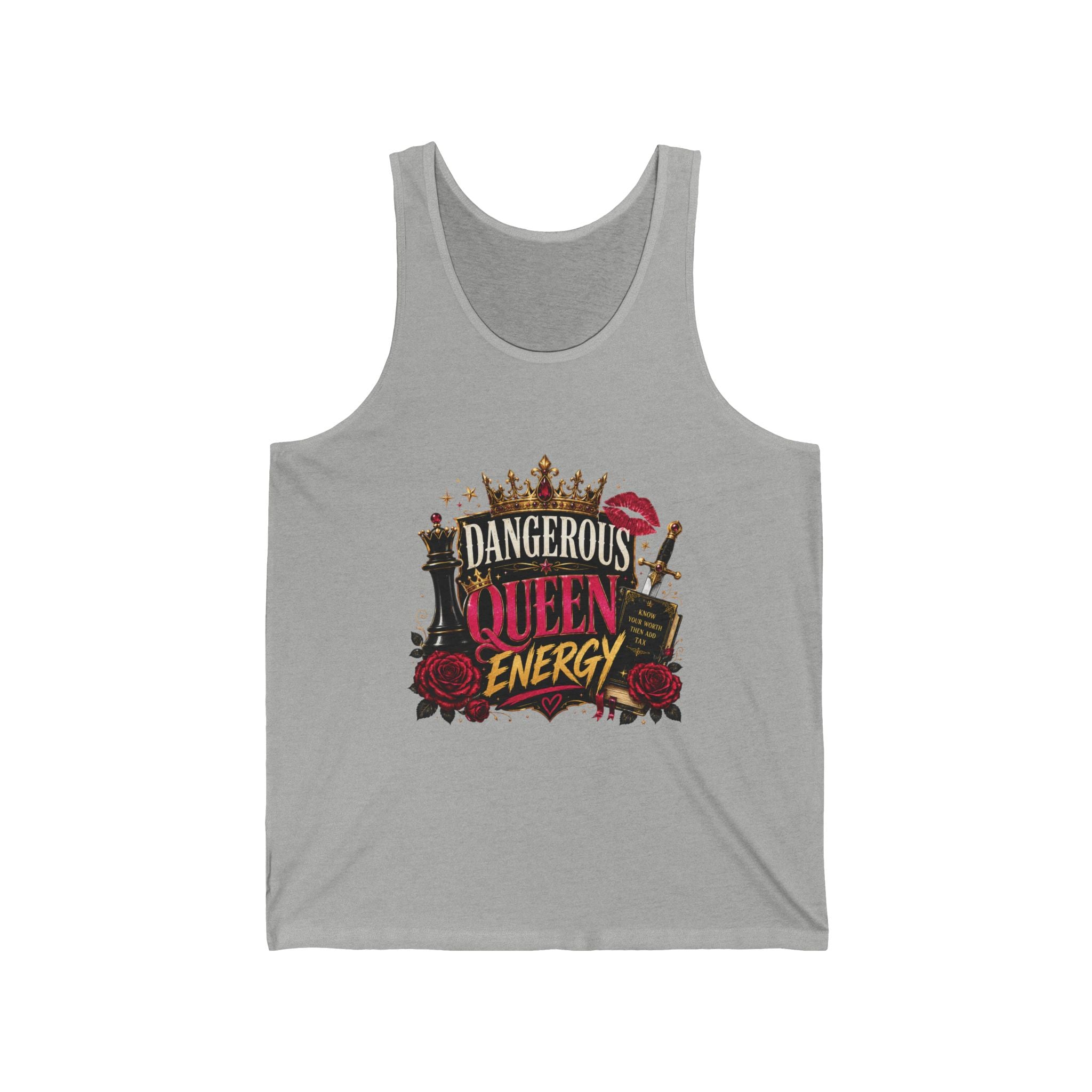 Dangerous Queen Energy Tank Top — Bold Feminine Crown Graphic