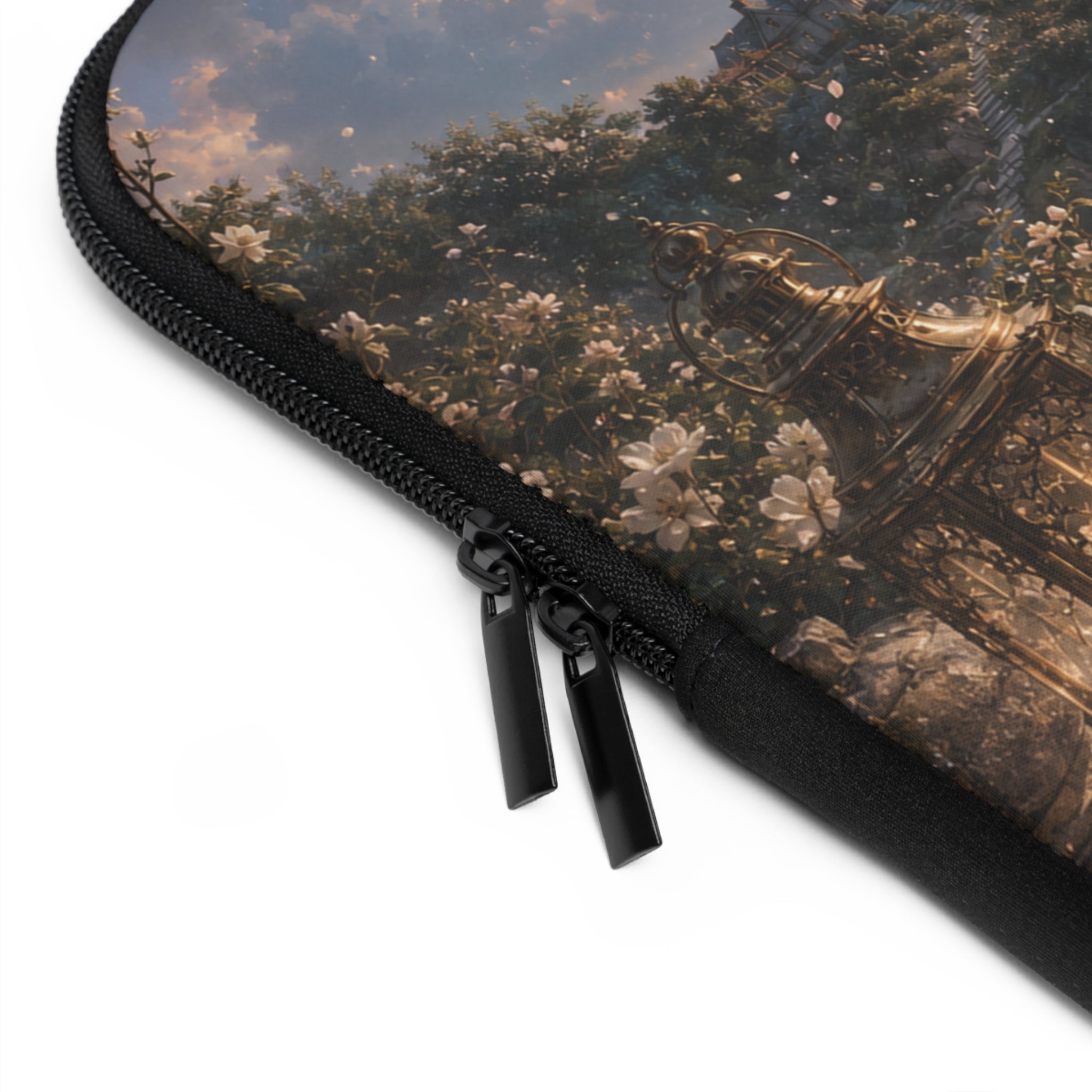 Ocean Lighthouse Laptop Sleeve — Coastal Fantasy Design with Open Book & Lantern