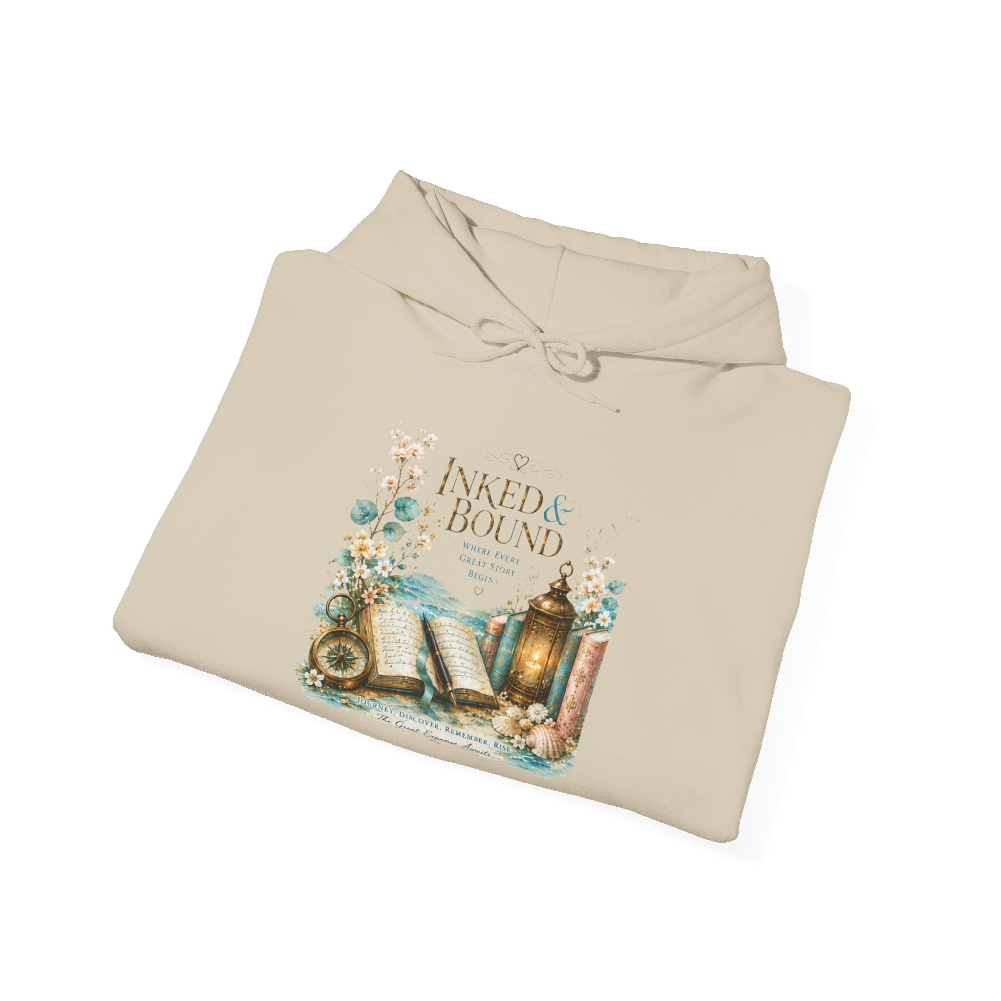 Hoodie - Enchanted Bookshop Vintage Library Design (“Inked & Bound”)