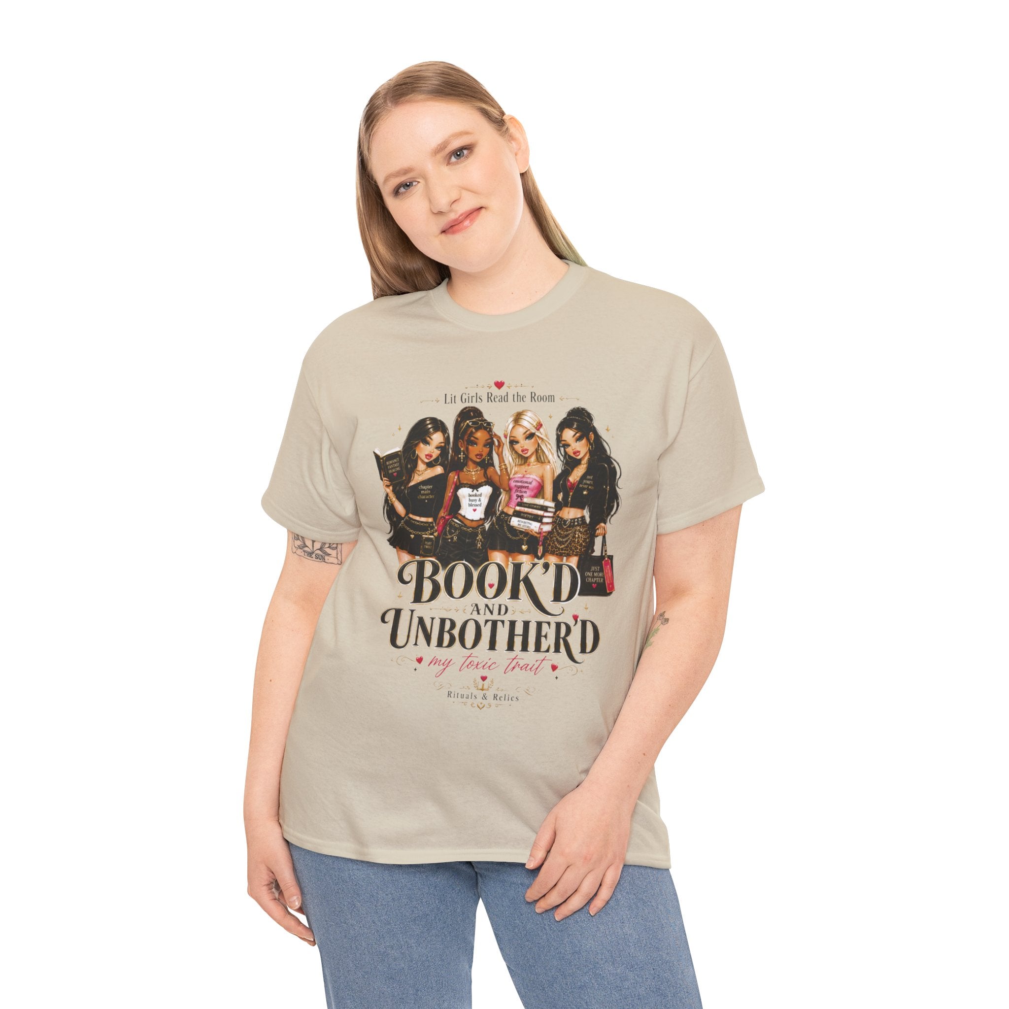 T-Shirt — "Booked and Unbothered" Book Lover Graphic Tee