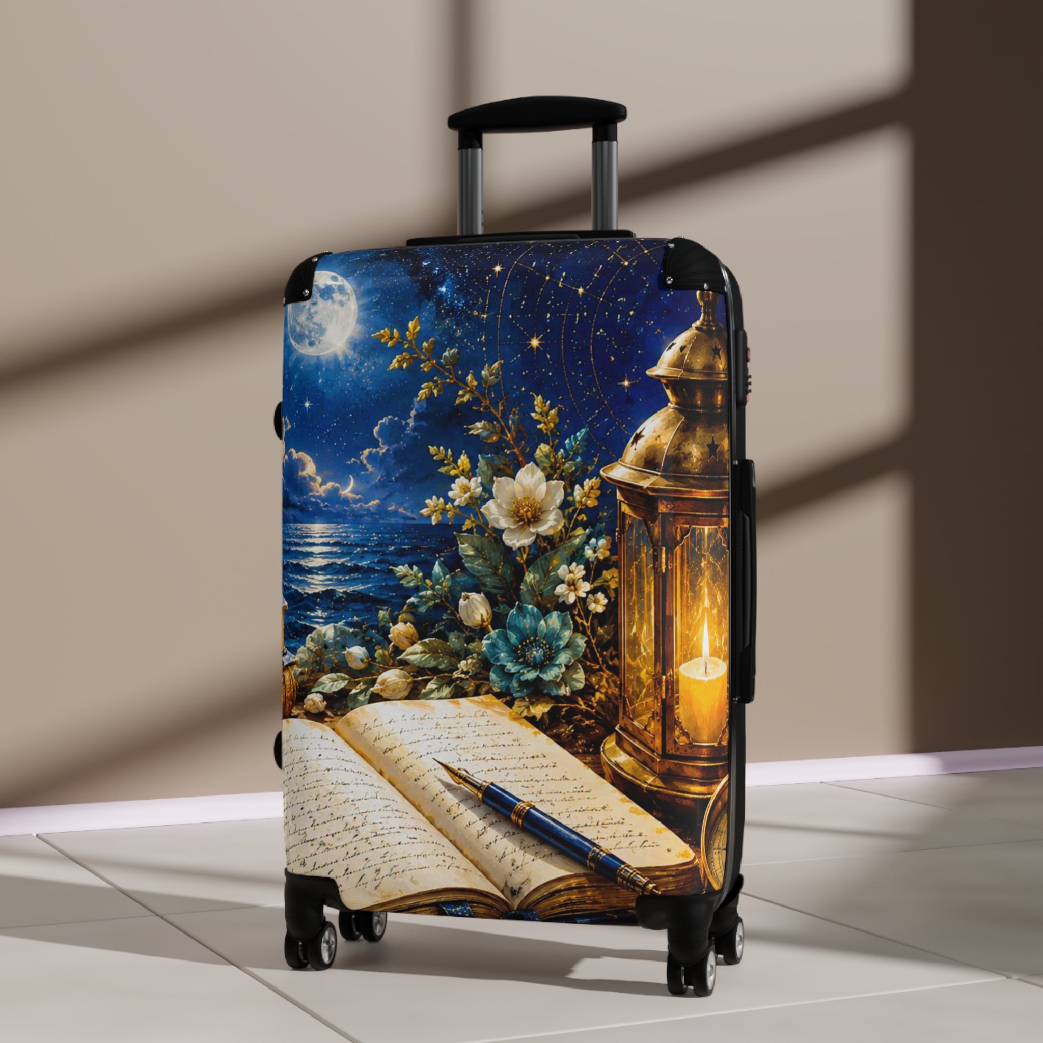 Suitcase — Nautical Night Journal Print Carry-On Luggage