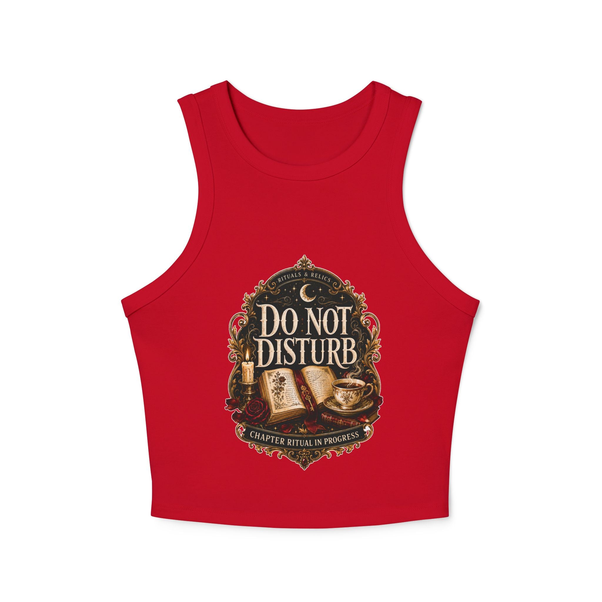 Do Not Disturb Tank Top — Witchy Bookish Graphic Racerback