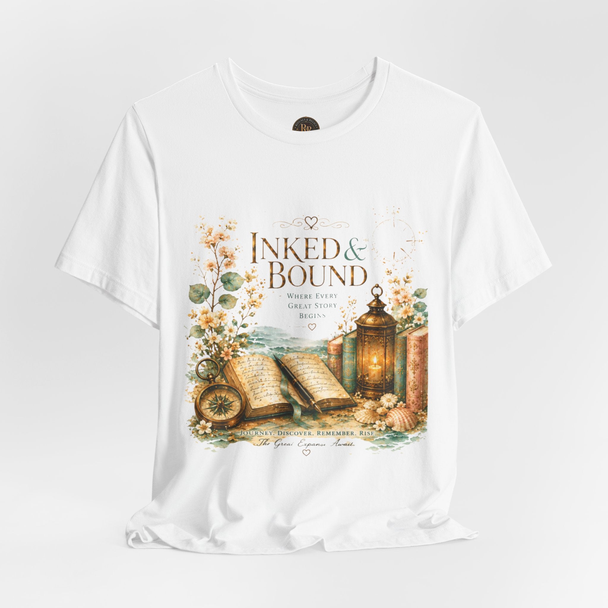 Inked & Bound Vintage Booklover Tee Bronze