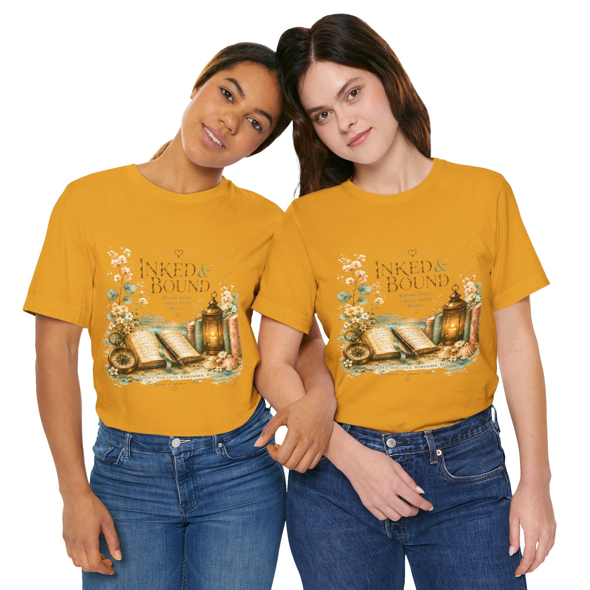 Inked & Bound Vintage Booklover Tee Bronze
