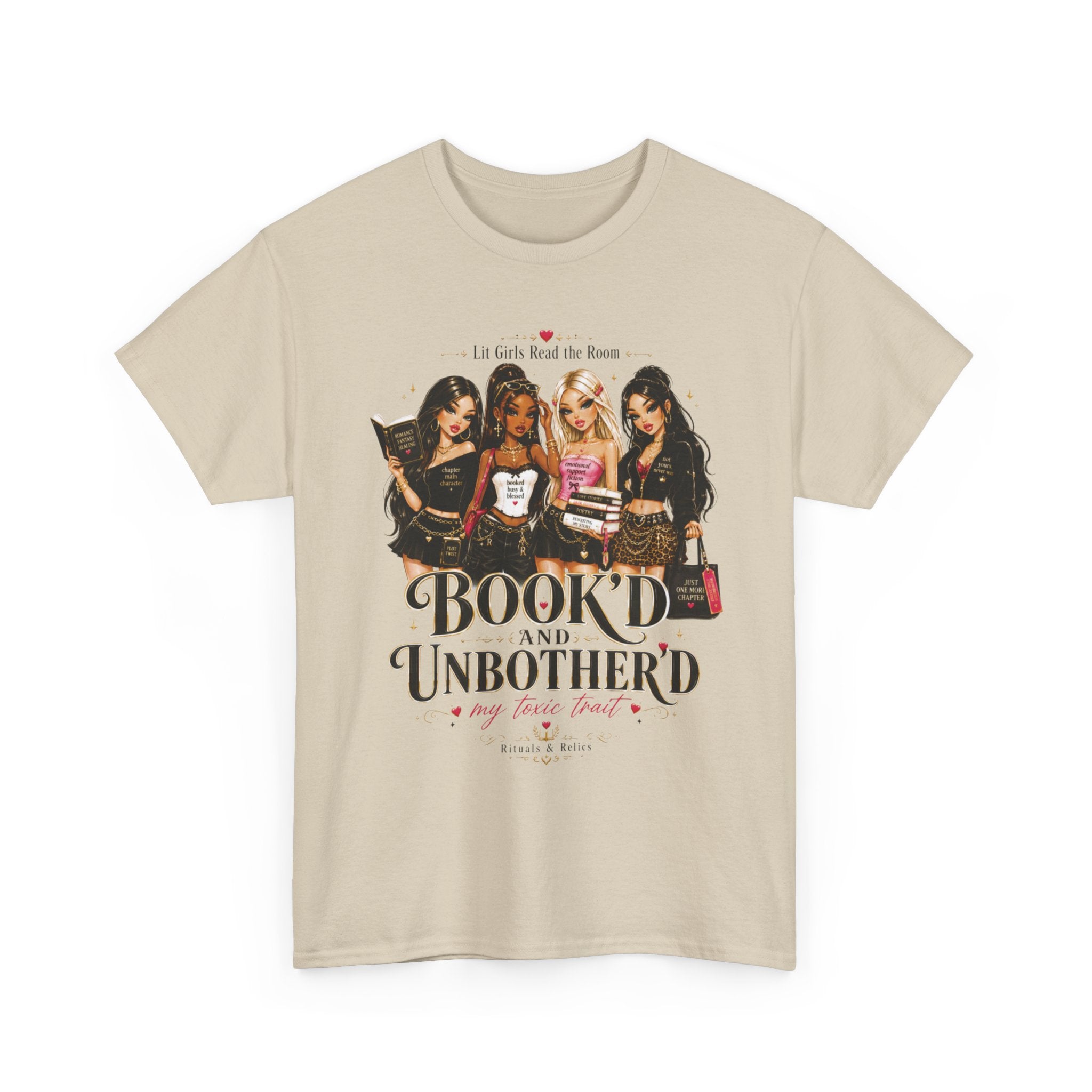 T-Shirt — "Booked and Unbothered" Book Lover Graphic Tee
