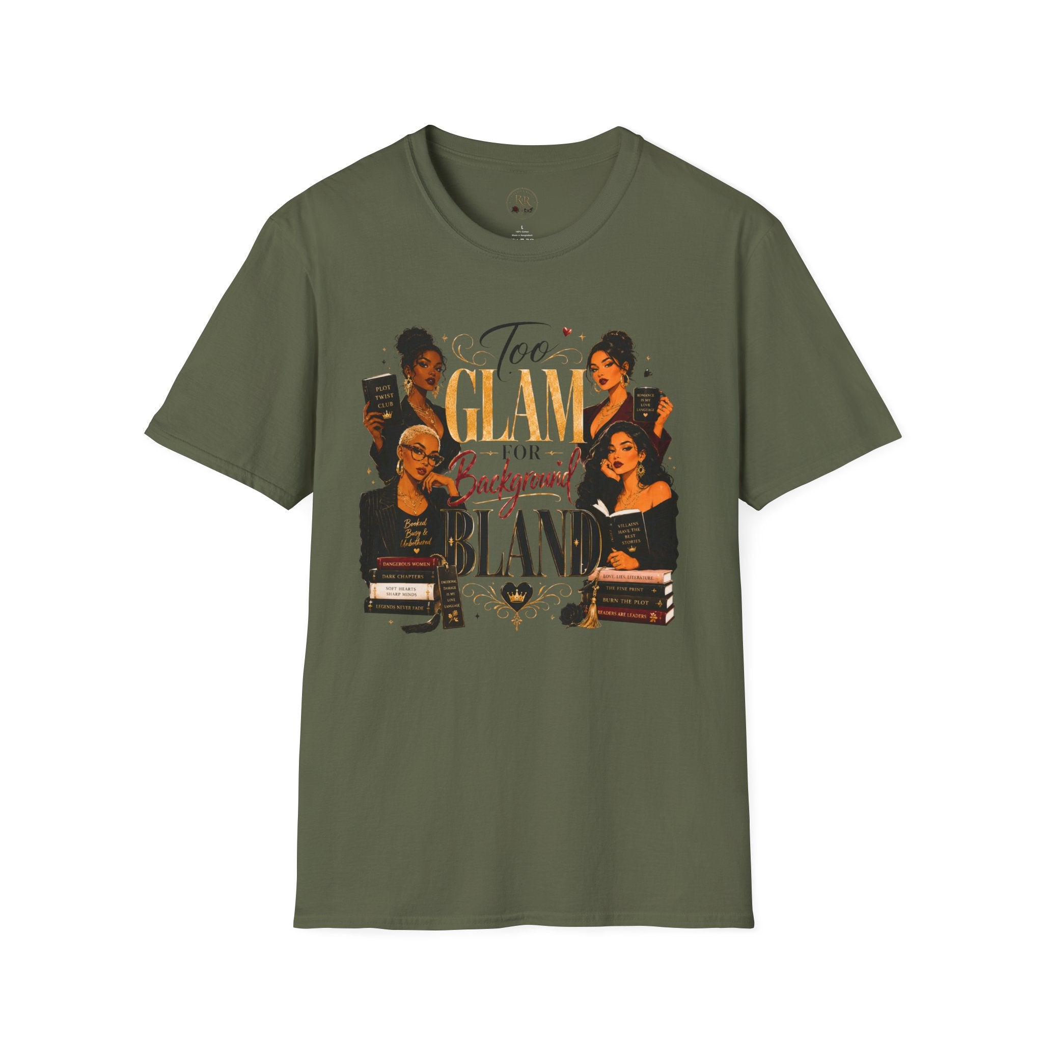 Too Glam for Background T-Shirt — Glamorous Black Women Graphic Tee