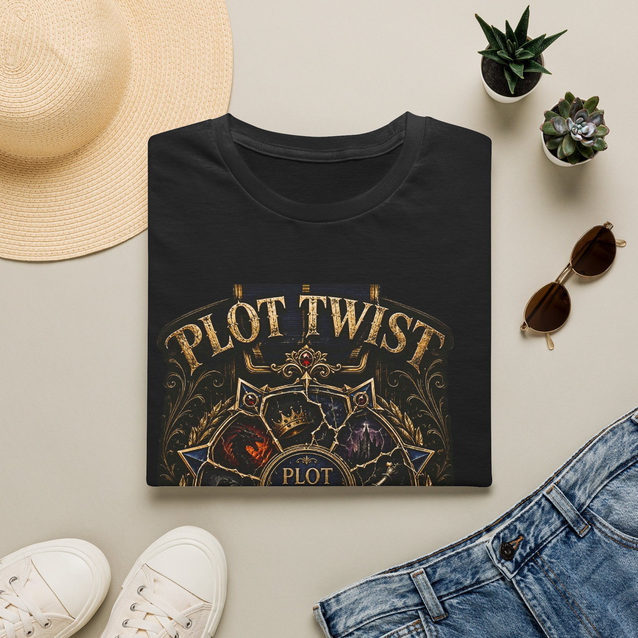 Plot Twist Survivor T‑Shirt — Funny Reader & Writer Literary Tee