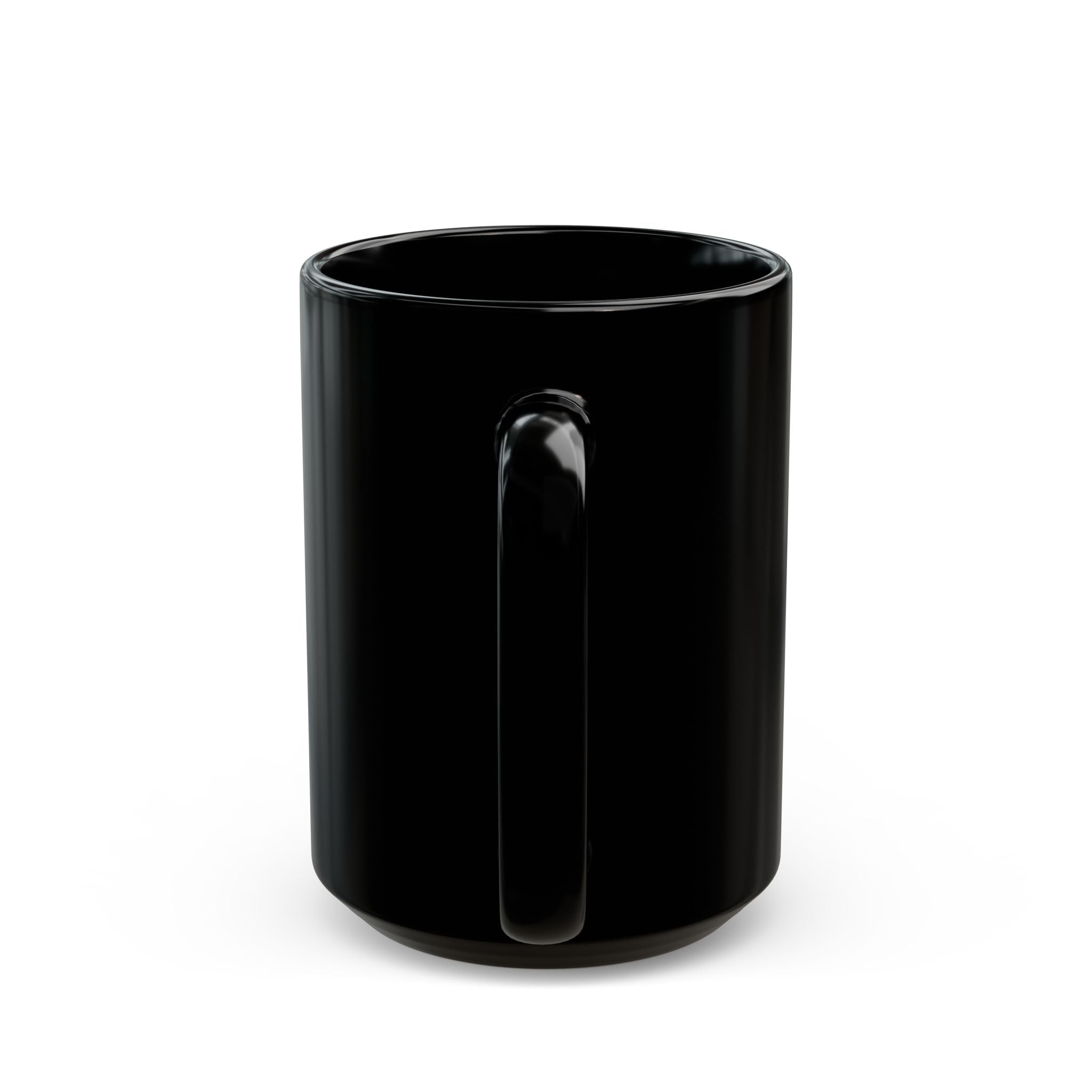 Soft Girl, Sharp Edges Black Mug — Floral Crown Gothic Coffee Cup (11oz/15oz)