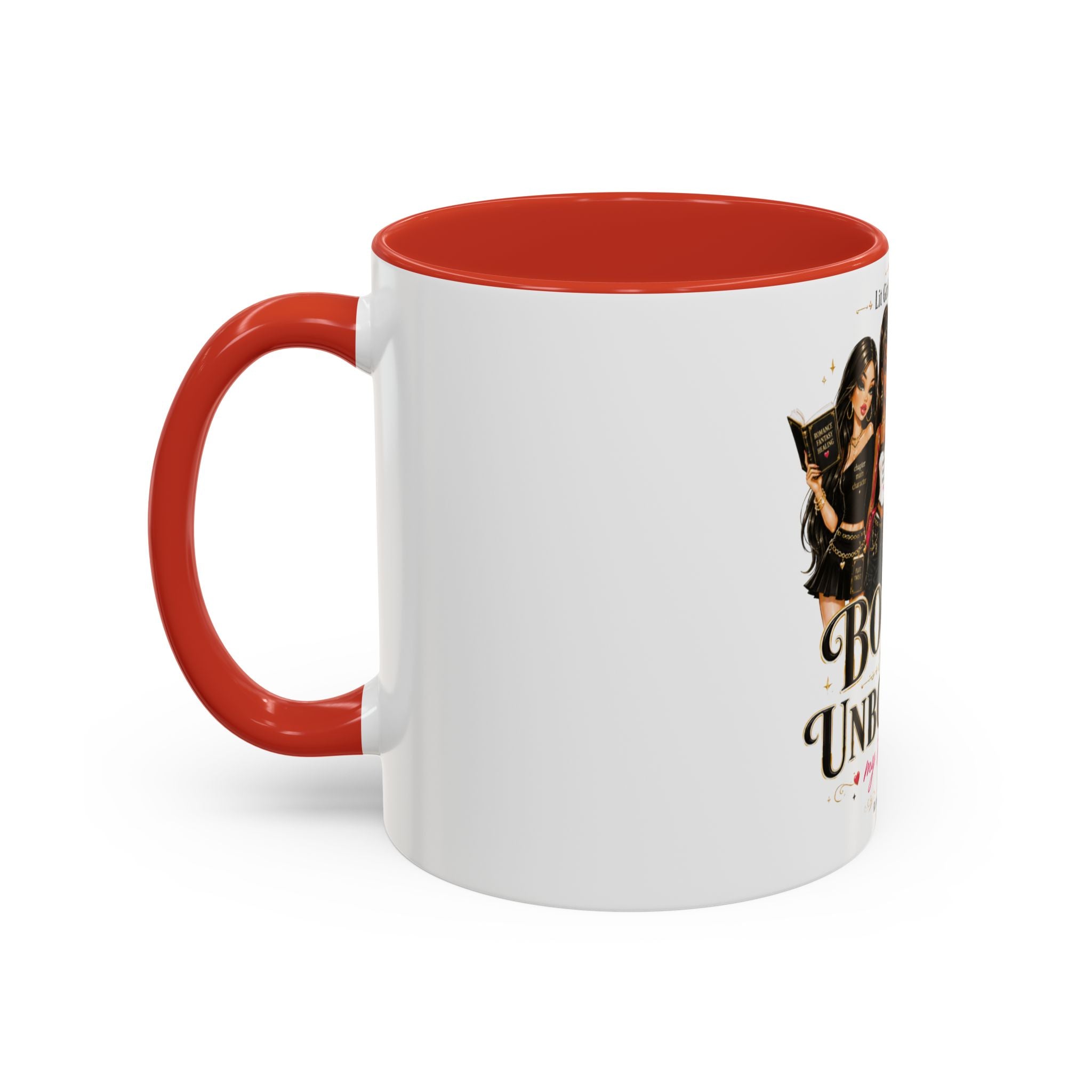 Book'd and Unbother'd Coffee Mug — Funny Book Lover Gift