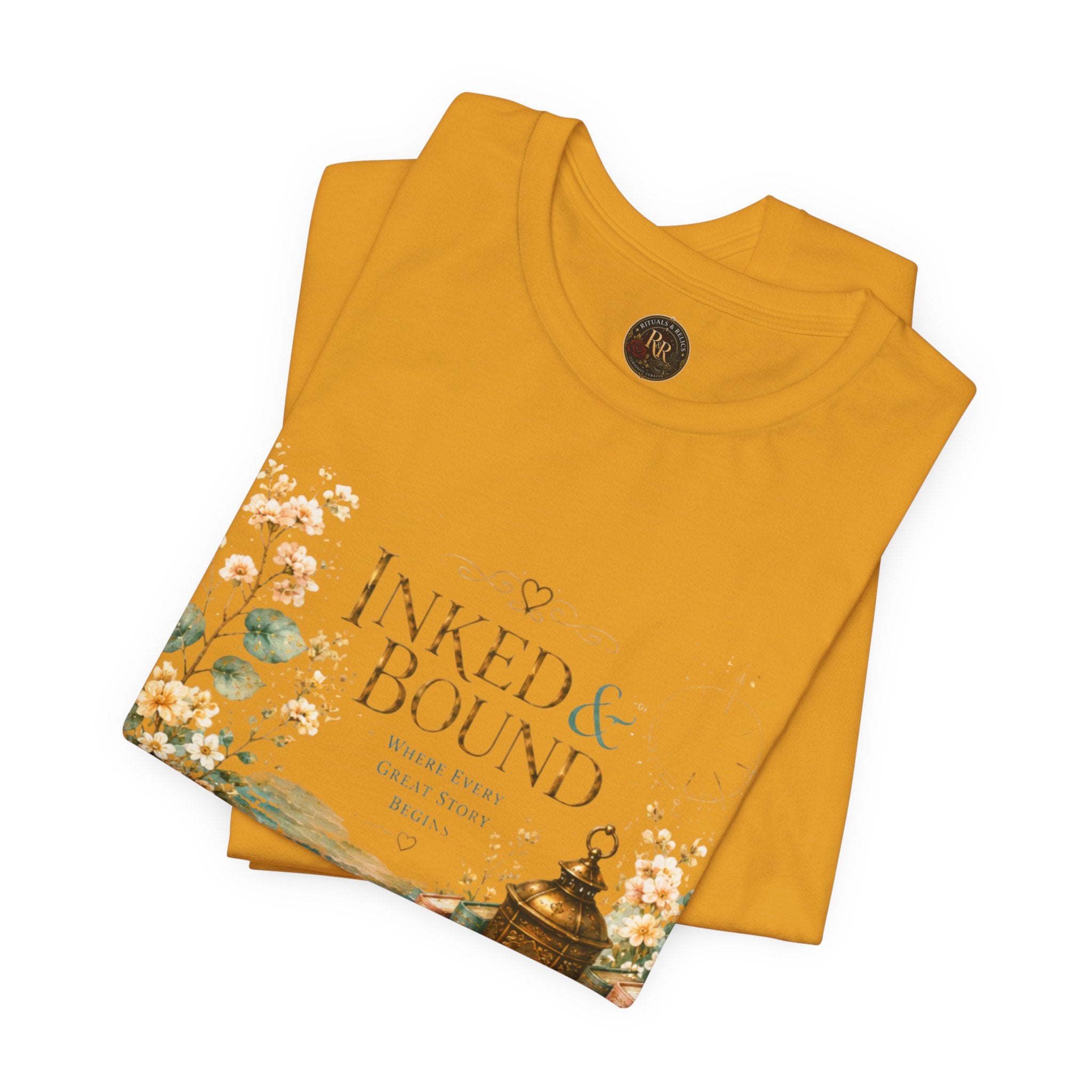 Inked & Bound Vintage Booklover Tee Bronze