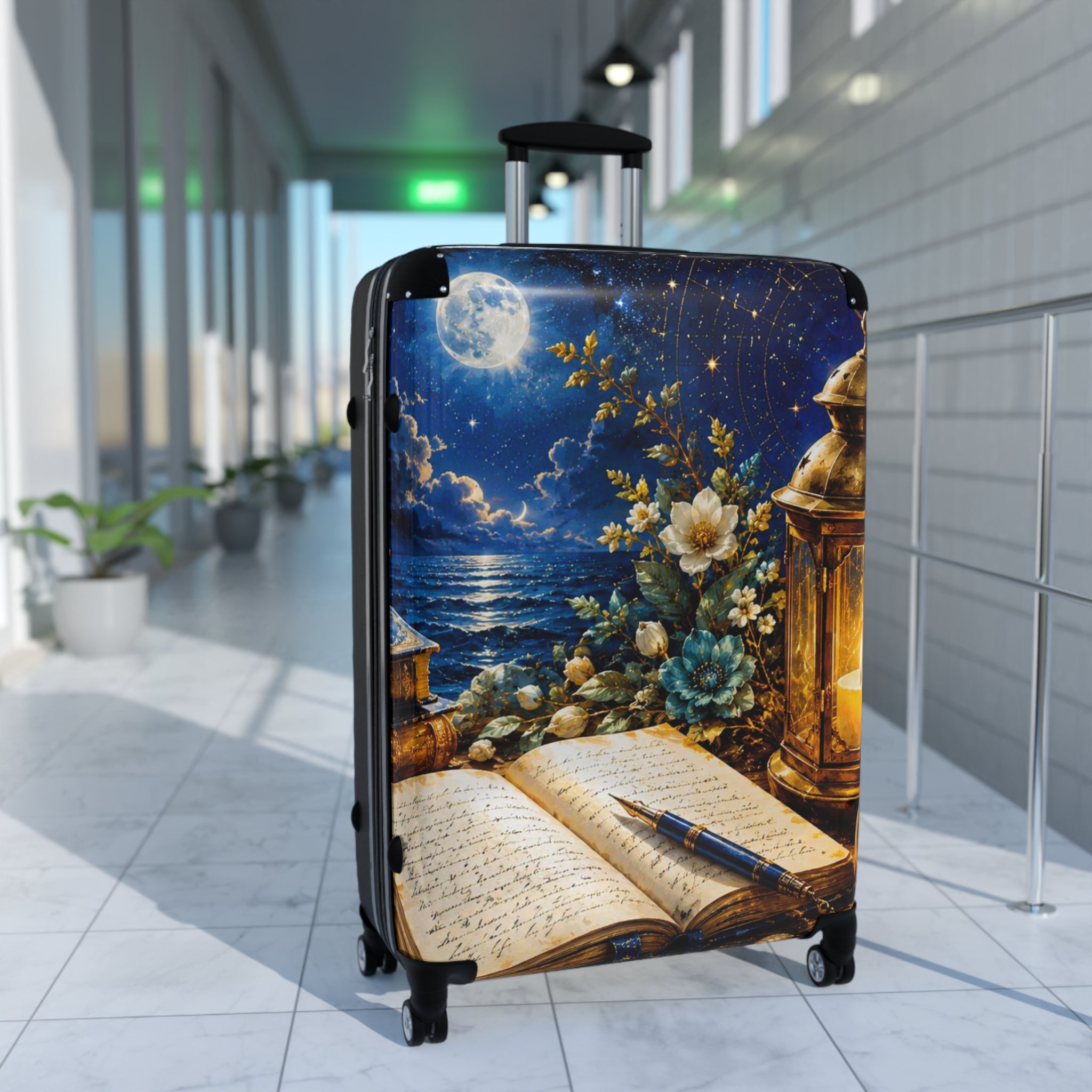 Suitcase — Nautical Night Journal Print Carry-On Luggage