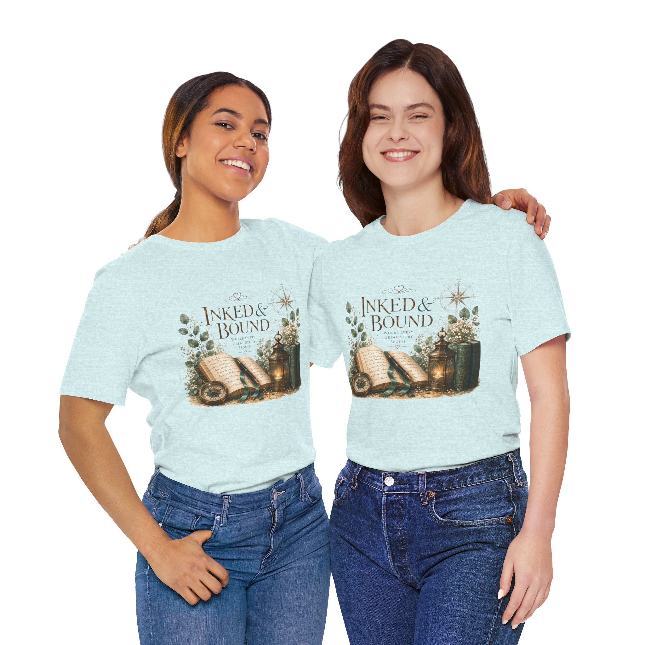 Inked & Bound Booklover T‑Shirt – Vintage Open Book Graphic