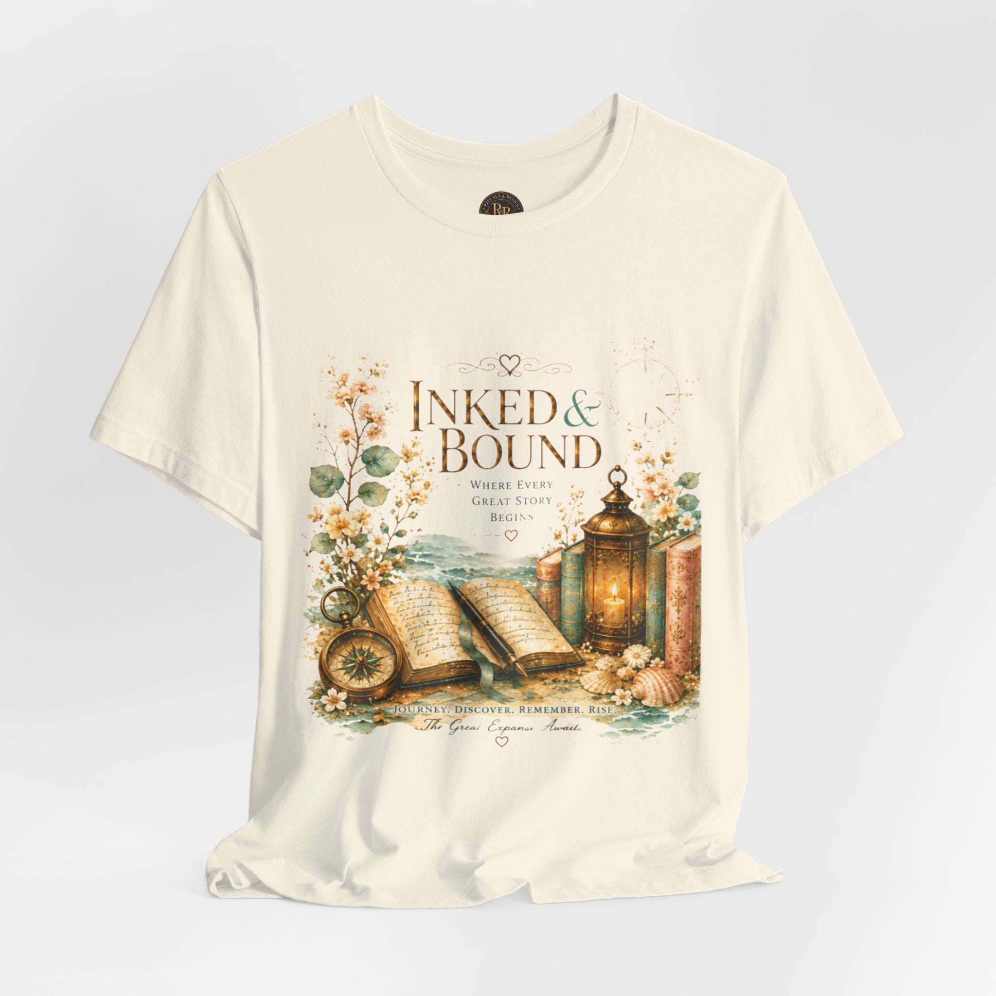 Inked & Bound Vintage Booklover Tee Bronze