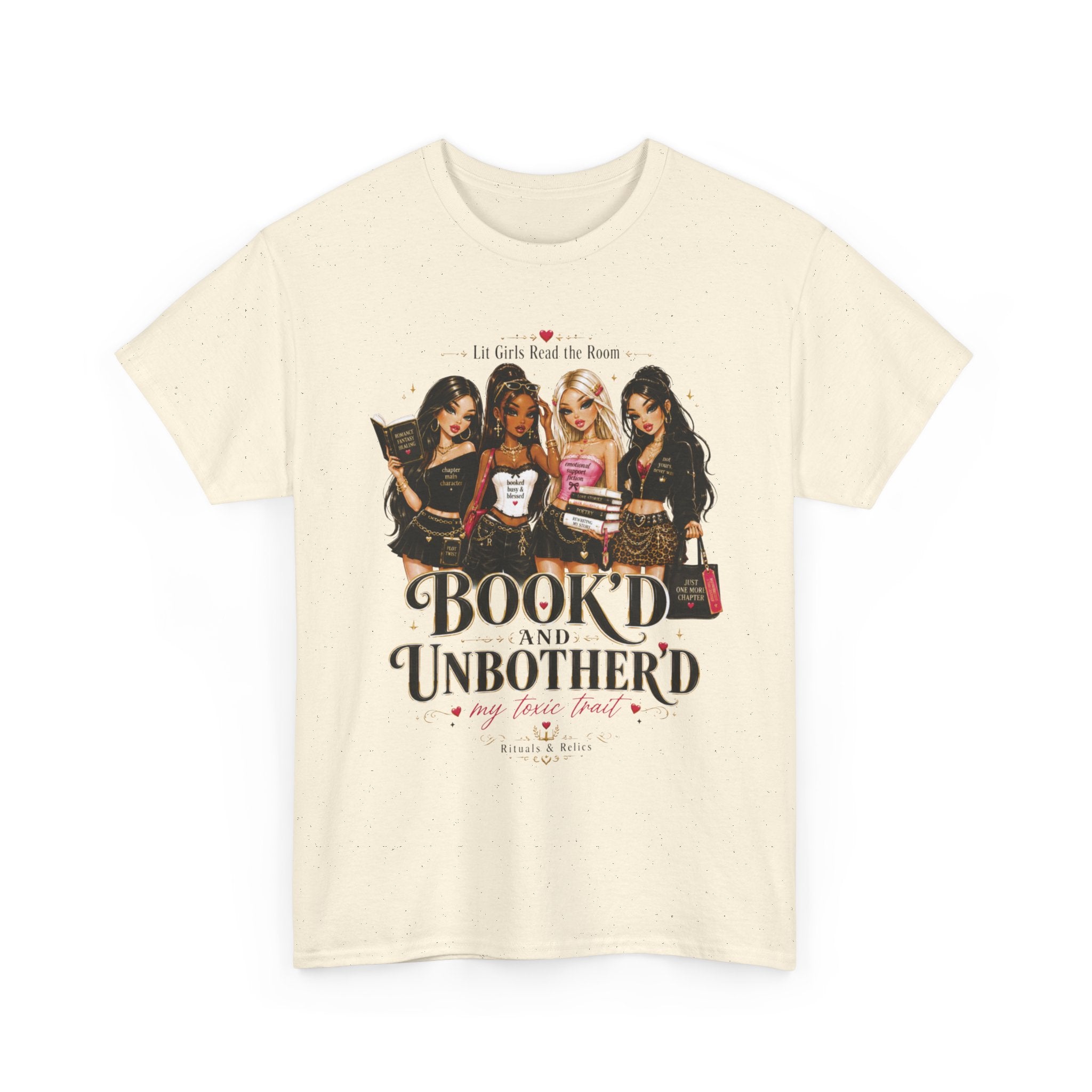T-Shirt — "Booked and Unbothered" Book Lover Graphic Tee