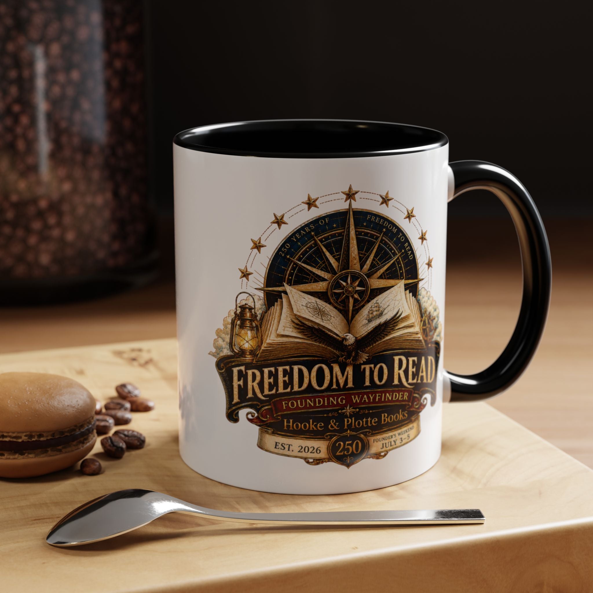 Freedom to Read Coffee Mug — Founding Wayfinder Literary Travel Mug (11/15oz)