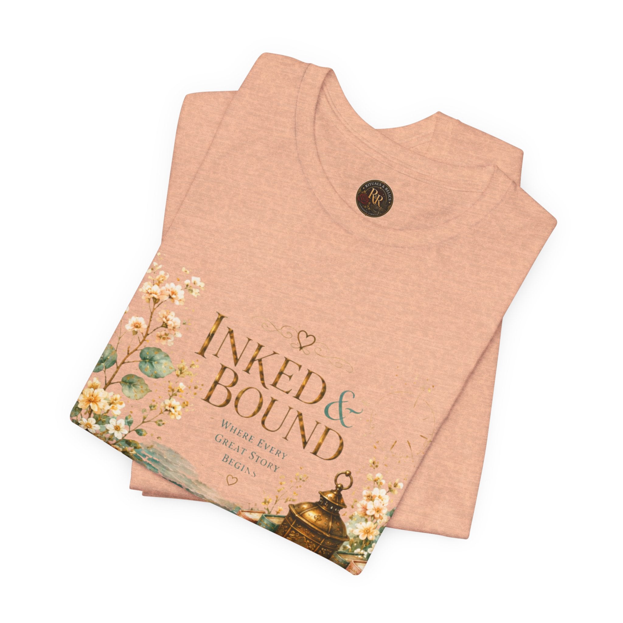 Inked & Bound Vintage Booklover Tee Bronze