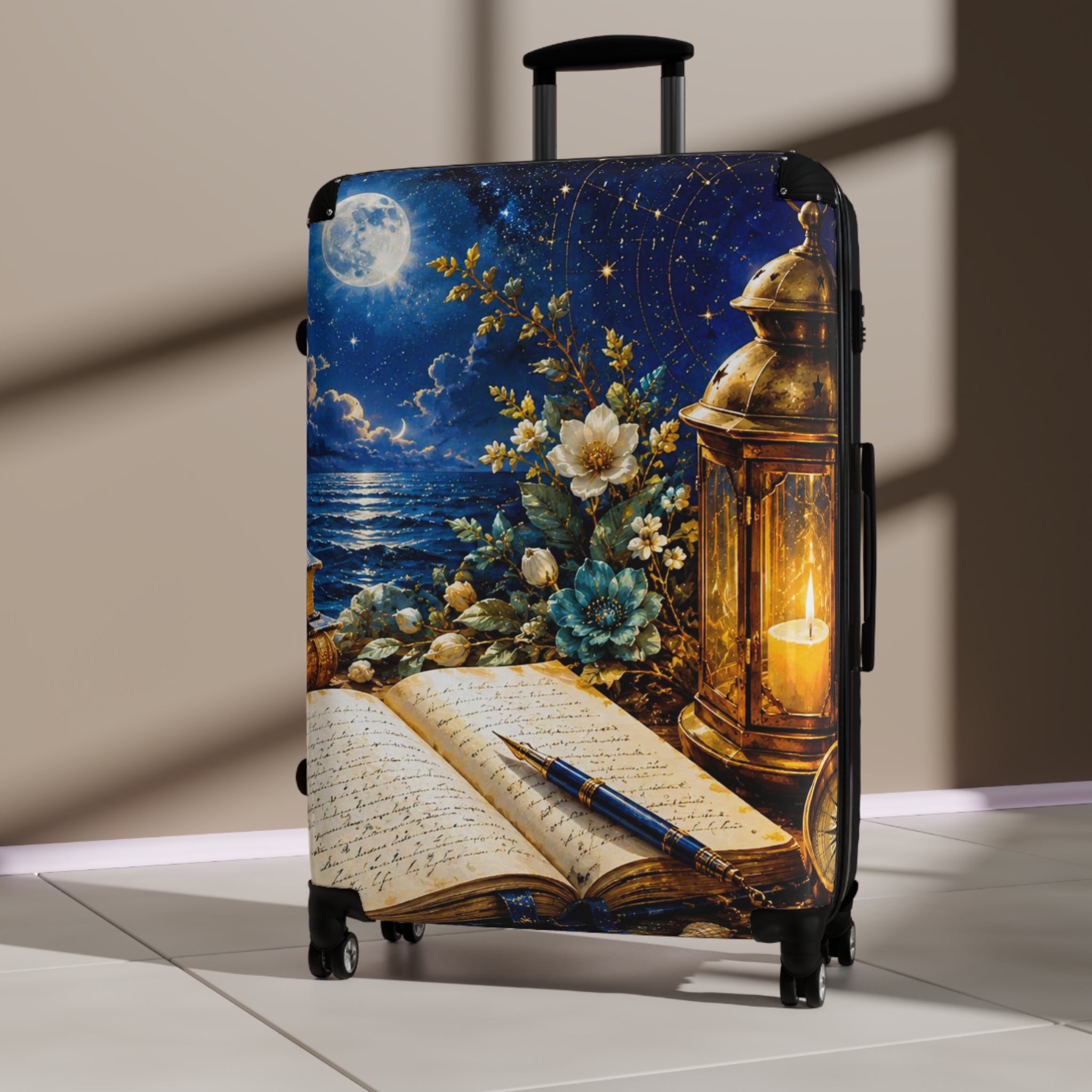 Suitcase — Nautical Night Journal Print Carry-On Luggage